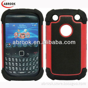 Hot selling robot style mesh texture holster combo cell phone case for Blackberry 9320